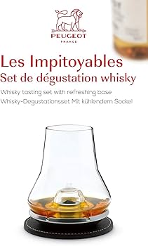 珍品 未使用品 WHISKYPOTT 2個セット Ingridglaser Whiskey Tasting Glass Set/Glass, Metal Chiller, Faux Leather